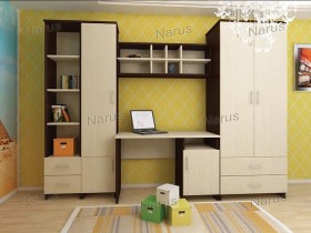 Детская Студент Комплект мебели (Дуб сонома/Белый) в Ярославле - yaroslavl.katalogmebeli.com | фото