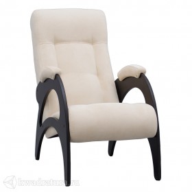 Кресло для отдыха Неаполь Модель 9 без лозы (Венге-эмаль/Ткань Ваниль Verona Vanilla) в Ярославле - yaroslavl.katalogmebeli.com | фото 1
