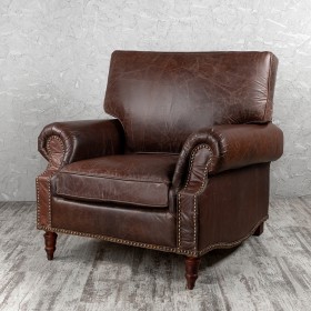 Кресло кожаное Лофт Аристократ (ширина 1100 мм) в Ярославле - yaroslavl.katalogmebeli.com | фото