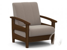 Кресло для отдыха Омега (орех лак/CATANIA COCOA) в Ярославле - yaroslavl.katalogmebeli.com | фото 1