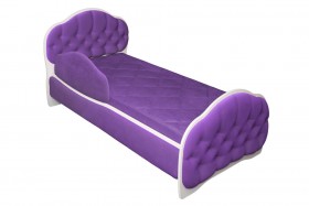 Кровать 160 Гармония 32 Фиолетовый (мягкий бортик) в Ярославле - yaroslavl.katalogmebeli.com | фото