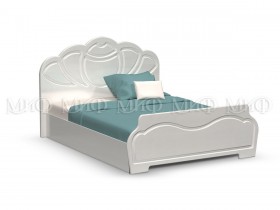 Кровать 1,6м Гармония (Белый/Белый глянец) в Ярославле - yaroslavl.katalogmebeli.com | фото