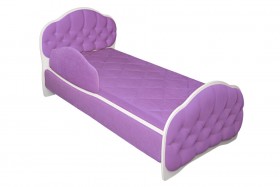 Кровать 170 Гармония 67 Светло-фиолетовый (мягкий бортик) в Ярославле - yaroslavl.katalogmebeli.com | фото