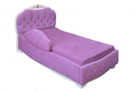 Кровать 190 Гармония Lux 67 Светло-фиолетовый (мягкий бортик) в Ярославле - yaroslavl.katalogmebeli.com | фото