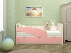 Кровать Бабочки 1,6м (Розовый металлик) в Ярославле - yaroslavl.katalogmebeli.com | фото