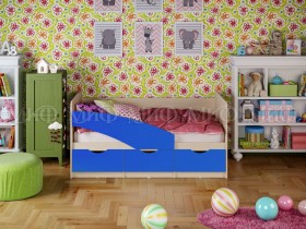 Кровать Бабочки 2,0м (Синий матовый) в Ярославле - yaroslavl.katalogmebeli.com | фото