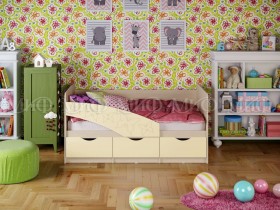 Кровать Бабочки 2,0м (Ваниль матовый) в Ярославле - yaroslavl.katalogmebeli.com | фото