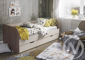 Кровать детская Балли 2-х уровневая (шимо темный/шимо светлый) в Ярославле - yaroslavl.katalogmebeli.com | фото