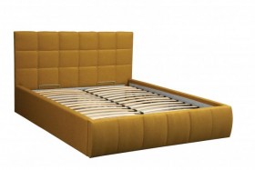 Кровать "Диана" ш. 1400 (Н=1010мм) (жаккард горчица) в Ярославле - yaroslavl.katalogmebeli.com | фото