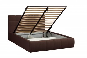 Кровать "Диана" ш. 1600 (Н=1010мм) (жаккард шоколад) в Ярославле - yaroslavl.katalogmebeli.com | фото