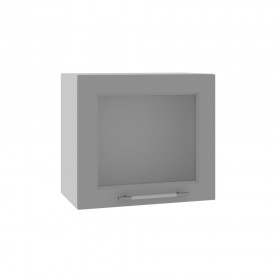 Квадро ВПГС 500 шкаф верхний горизонтальный со стеклом высокий (Лунный свет/корпус Серый) в Ярославле - yaroslavl.katalogmebeli.com | фото