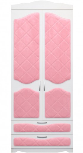Шкаф 2-х створчатый с ящиками серии Иллюзия 36 Светло-розовый в Ярославле - yaroslavl.katalogmebeli.com | фото