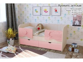 Соня Кровать детская 2 ящика 1.6 Розовый глянец в Ярославле - yaroslavl.katalogmebeli.com | фото